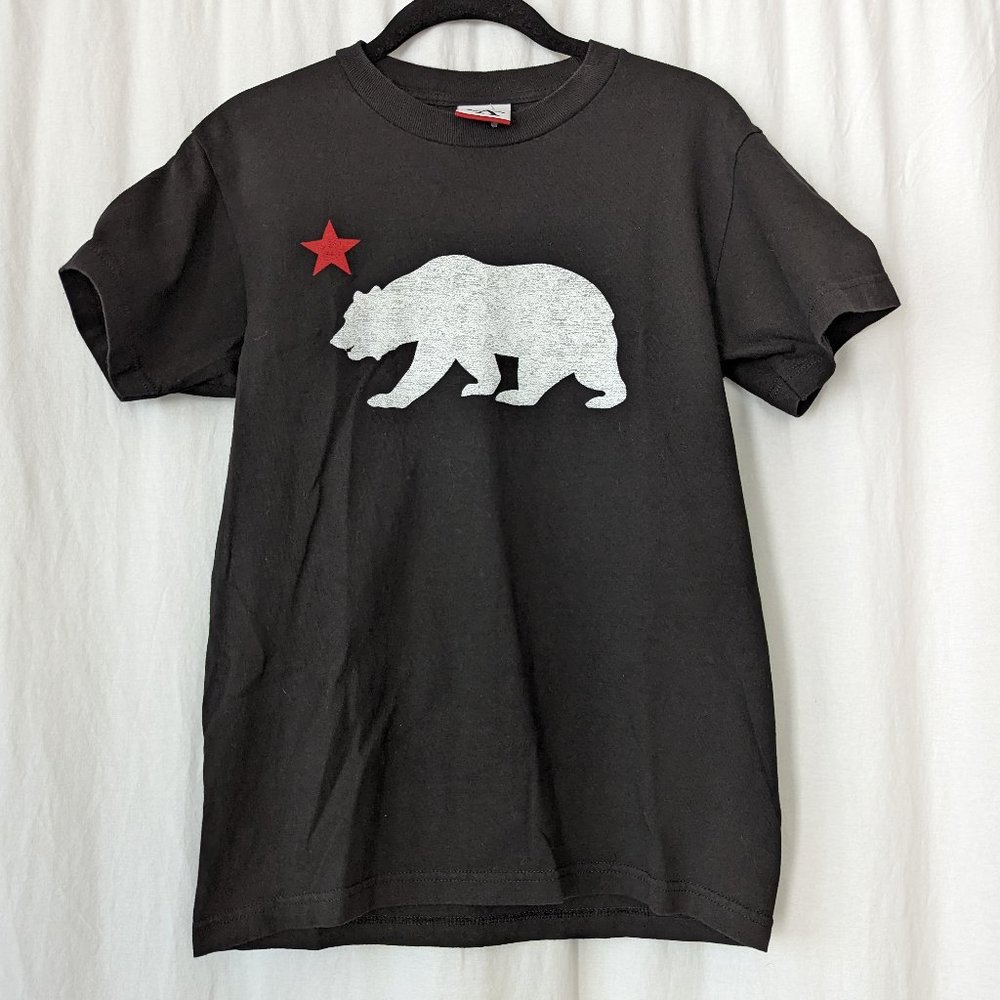 California Bear Black Graphic Tee Size Small